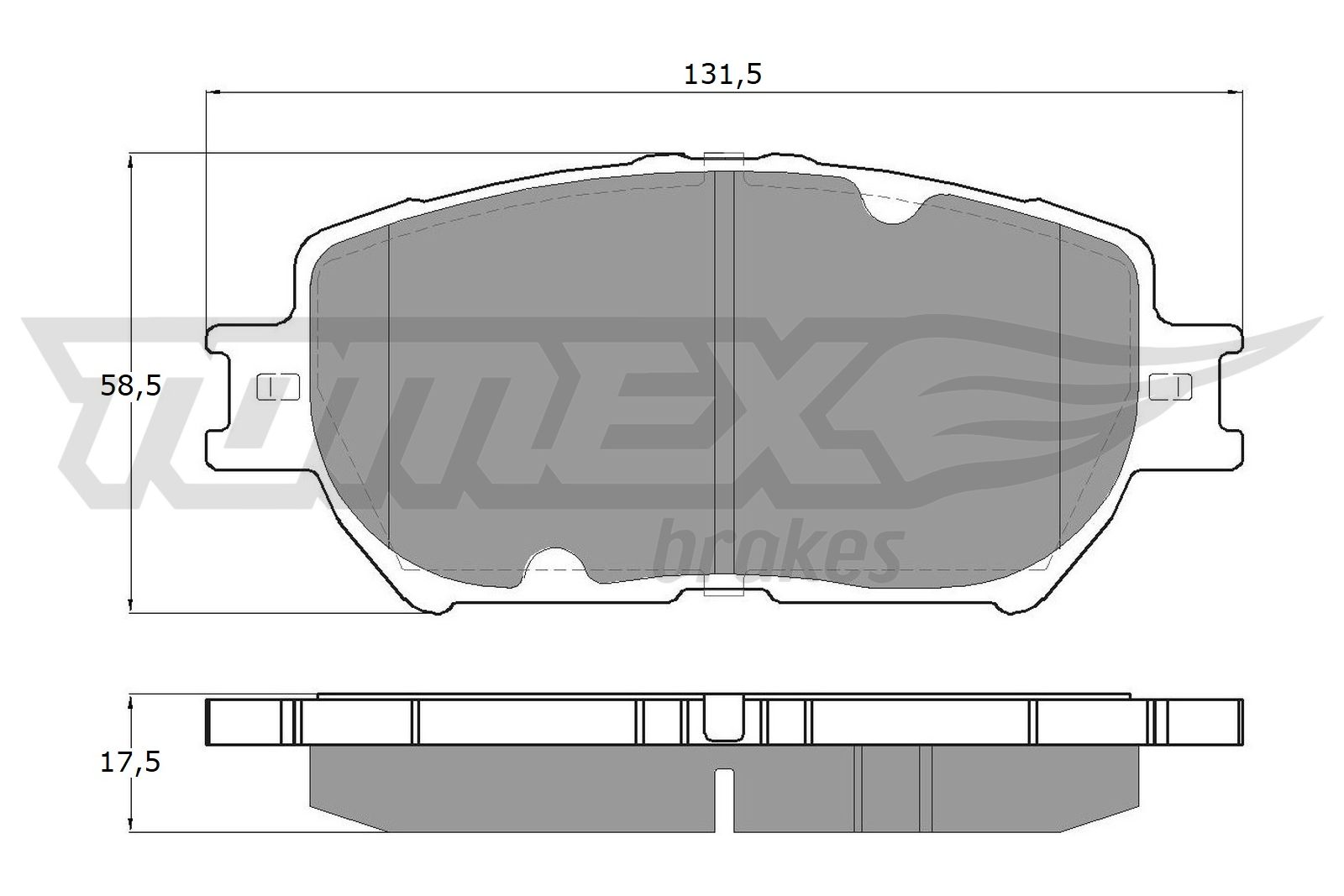Sada brzdových platničiek kotúčovej brzdy TOMEX Brakes